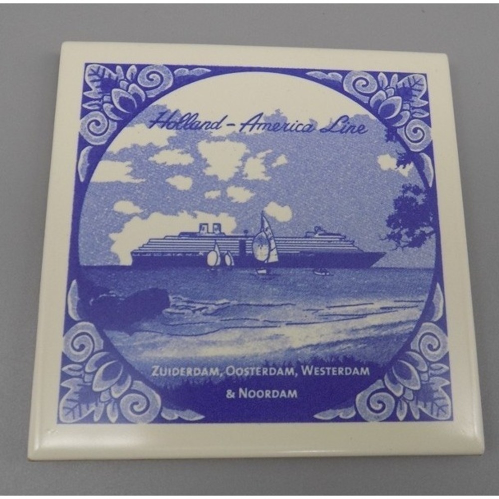 Holland America Line Tile Vintage Zuiderdam Oosterdam Westerdam Noordam